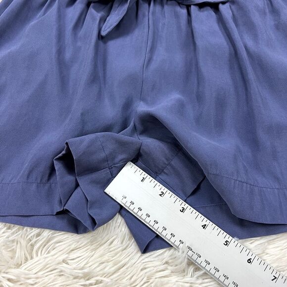 BCBG MaxAzria Navy Blue Tencil Paperbag Shorts Small - Picture 5 of 8